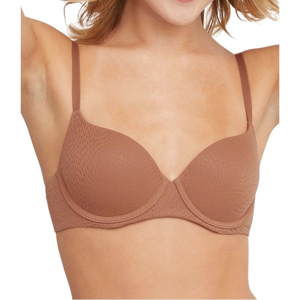 XXL+ Hanes Women's Underwire ComfortFlex Fit Easywire T-Shirt Brown Bra